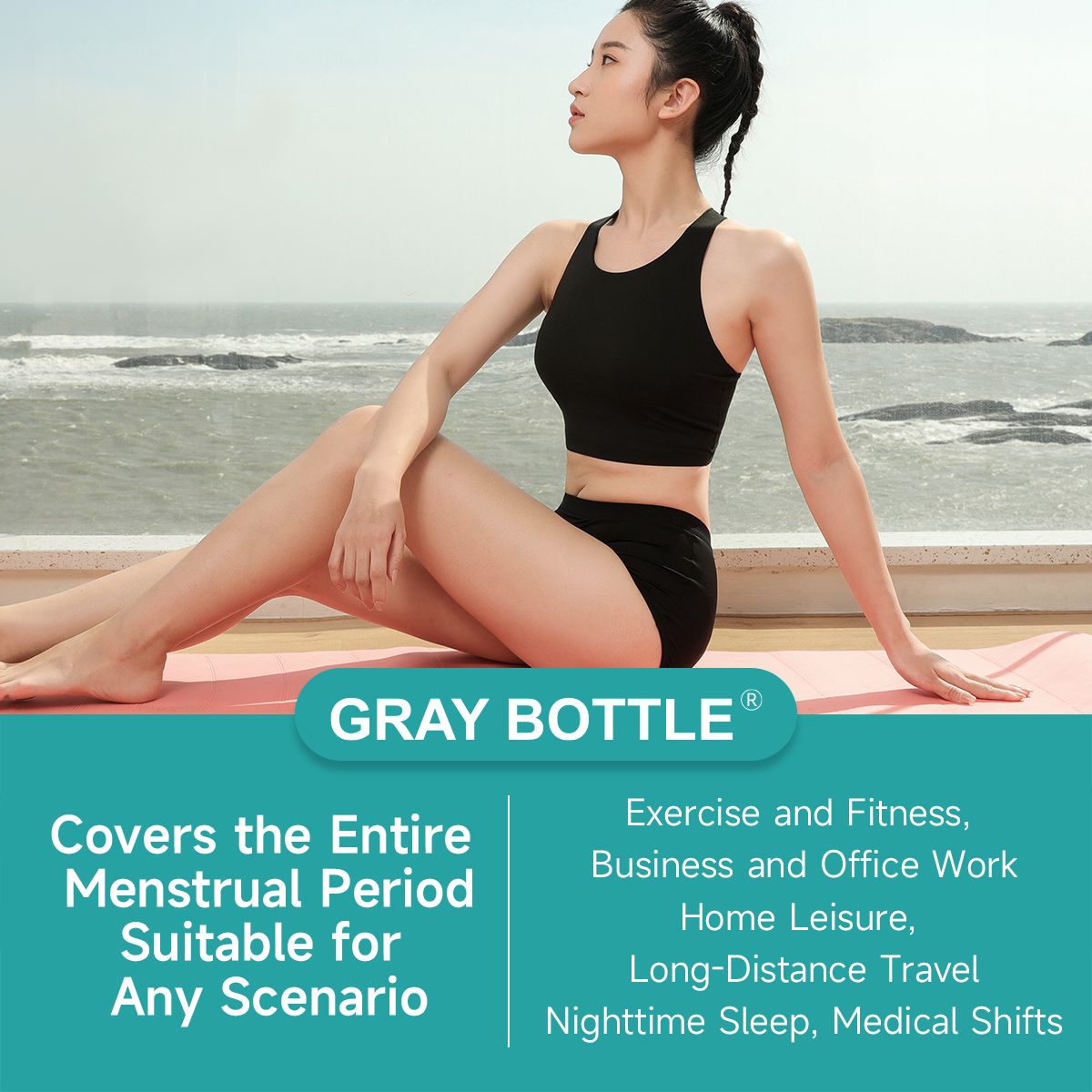 Gray Bottle Period Panties — designed to be worn, not managed